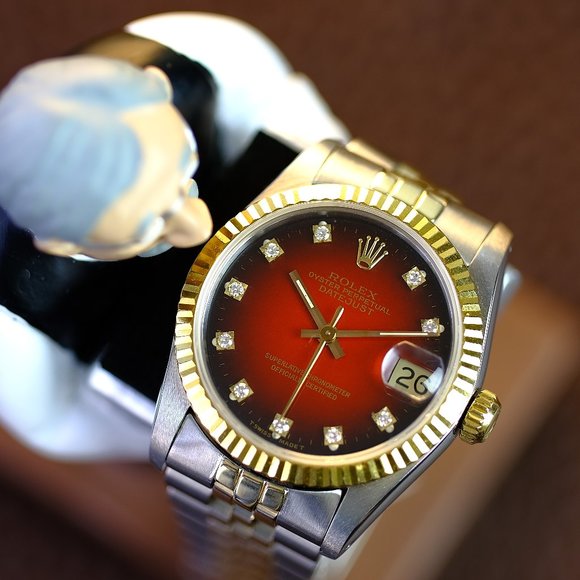 Rolex Women's Datejust Factory Red Diamond Dial - Picture 2 of 8